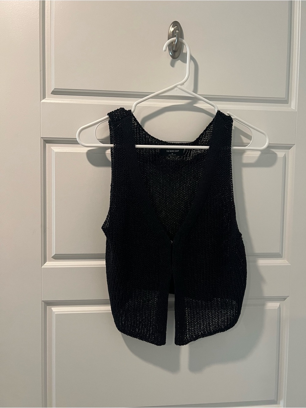 Black Open-Knit Tank Vest - Unbranded